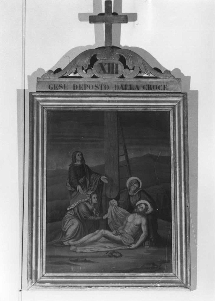 stazione XIII: Gesù deposto dalla croce (Via Crucis, elemento d'insieme) - ambito marchigiano (prima metà sec. XX)