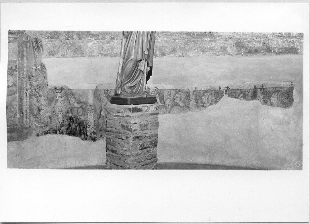 figure oranti (dipinto, frammento) - ambito marchigiano (sec. XV, sec. XVI)