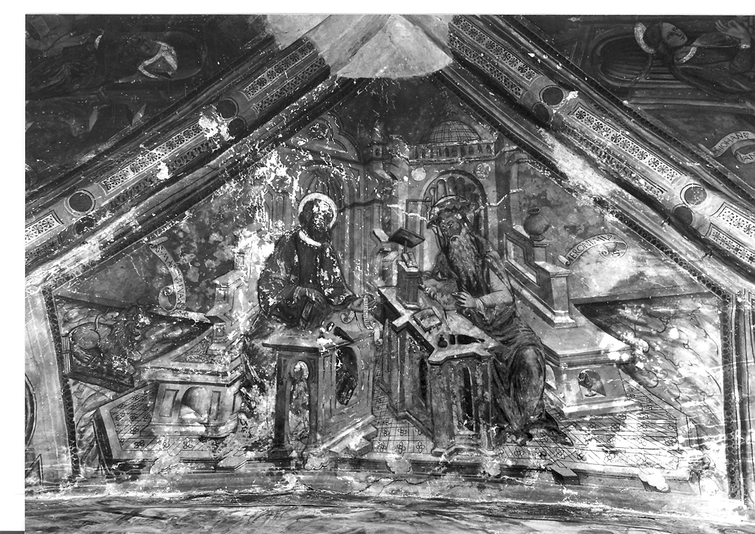 Santi Marco Evangelista e Girolamo (dipinto, elemento d'insieme) di Sparapane Agostino, Sparapane Pietro (sec. XV)