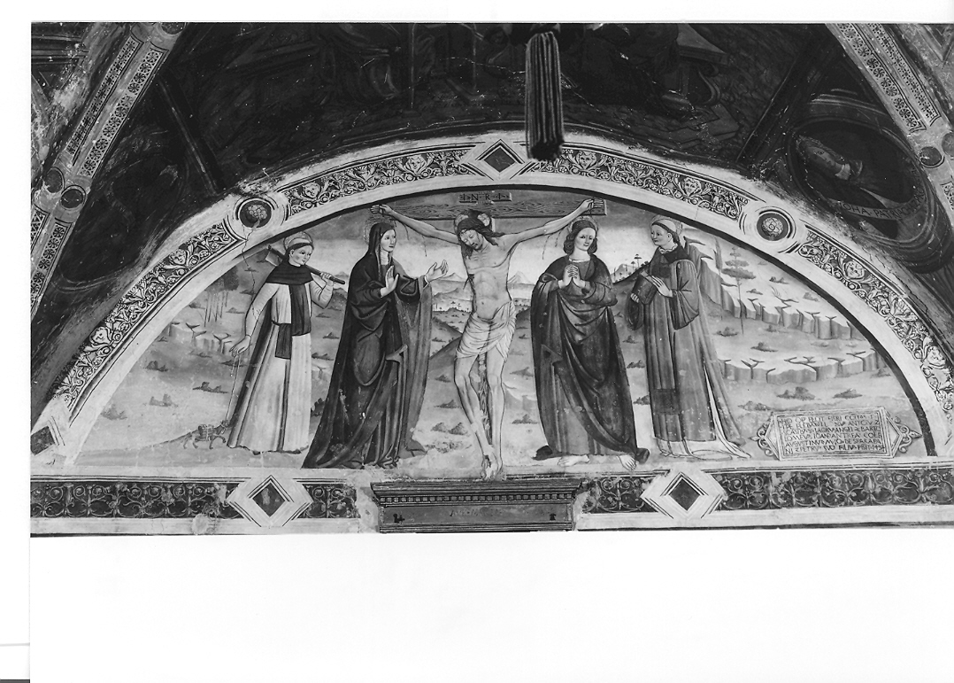 crocifissione di Cristo con la Madonna e santi (dipinto, elemento d'insieme) di Sparapane Agostino, Sparapane Pietro (sec. XV)