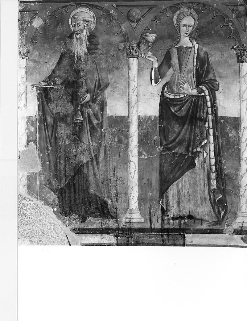 Santi Lucia e Antonio Abate (dipinto, elemento d'insieme) di Sparapane Agostino, Sparapane Pietro (sec. XV)