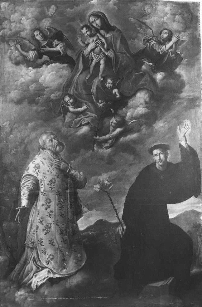 Madonna con Bambino e Santi (dipinto) di Peruzzini Domenico (sec. XVII)