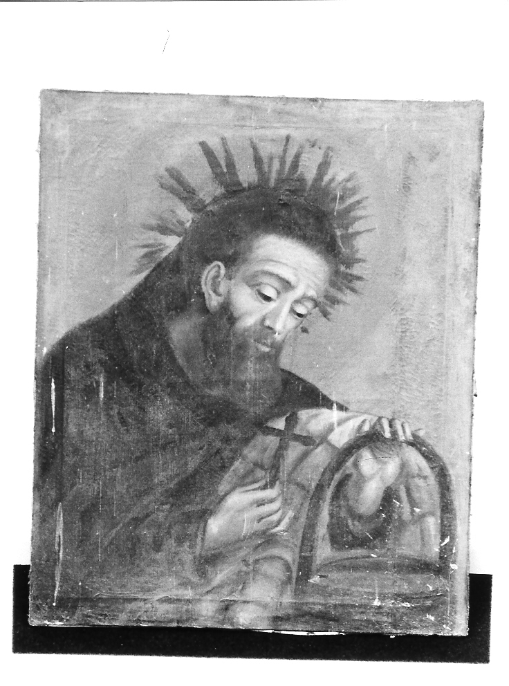 Santo cappuccino con cesto (dipinto) - ambito marchigiano (sec. XVIII)