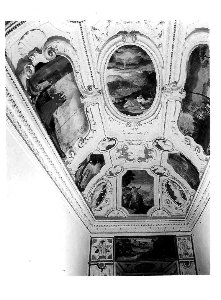 cornice architettonica con motivi decorativi e figure (decorazione plastica, complesso decorativo) di Brandani Federico (sec. XVI)