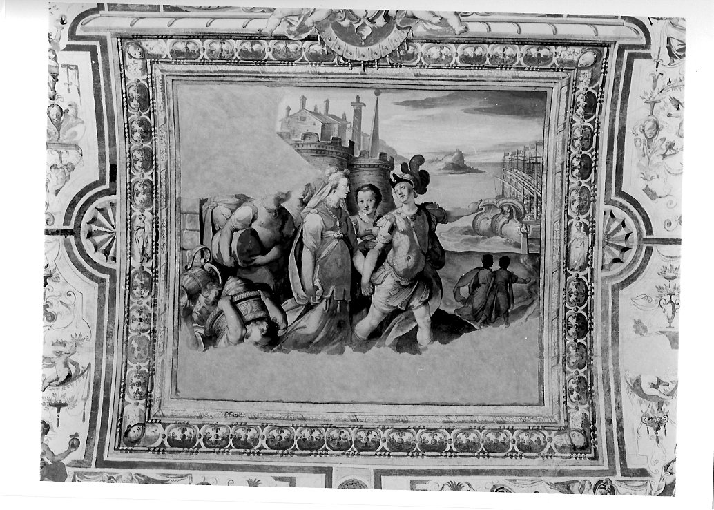 episodi dell'Iliade (dipinto, ciclo) di Salvolini Giustino detto Giustino Episcopi, Damiani Felice (sec. XVI)
