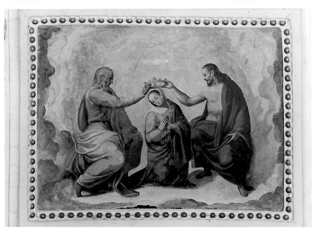incoronazione di Maria Vergine (dipinto, ciclo) di Salvolini Giustino detto Giustino Episcopi, Damiani Felice (seconda metà sec. XVI)