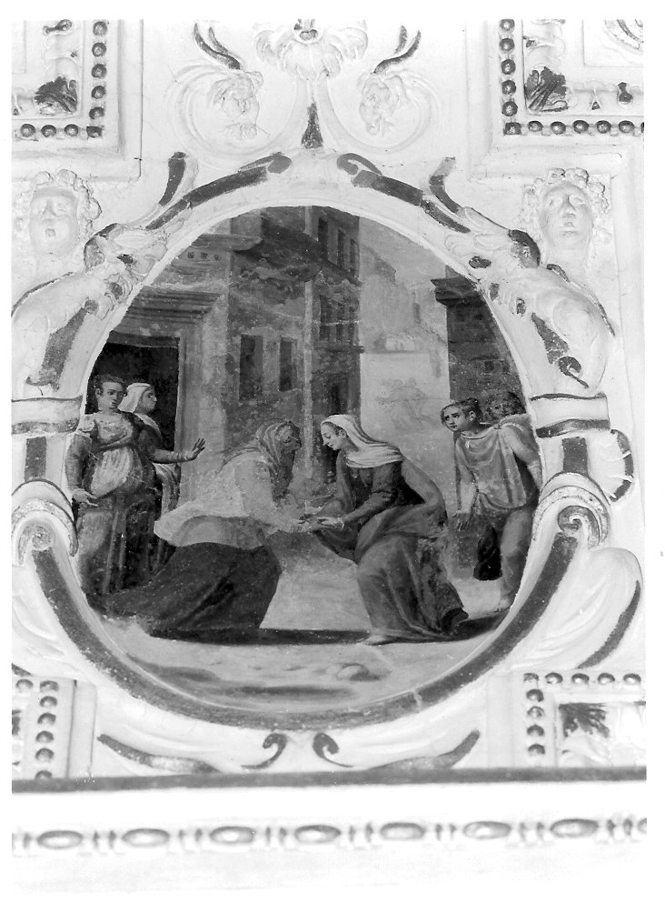 visitazione (dipinto, ciclo) di Salvolini Giustino detto Giustino Episcopi, Damiani Felice (seconda metà sec. XVI)