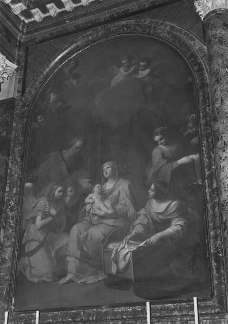 Madonna con Bambino e Sant'Anna e San Gioacchino (dipinto) di Boniforti Francesco (sec. XVII)