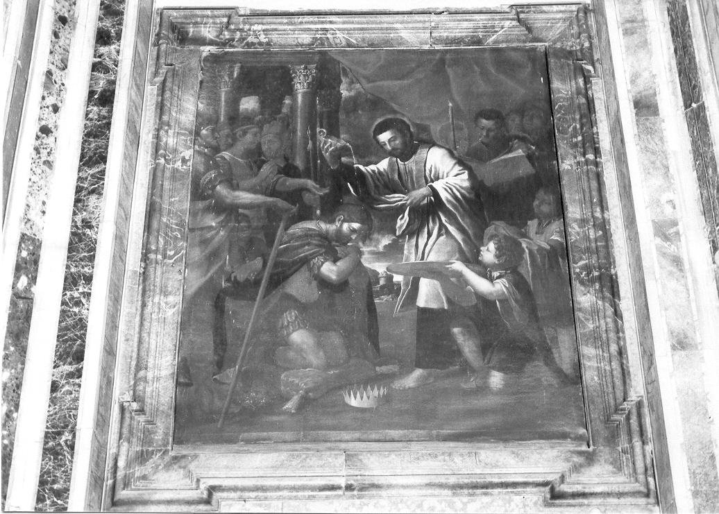 San Francesco Saverio battezza un principe indigeno (dipinto, elemento d'insieme) di Fanelli Pier Simone (sec. XVII)