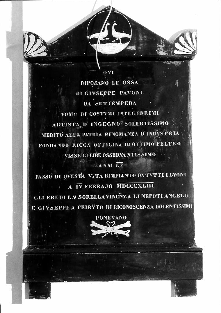 lapide - bottega marchigiana (sec. XIX)