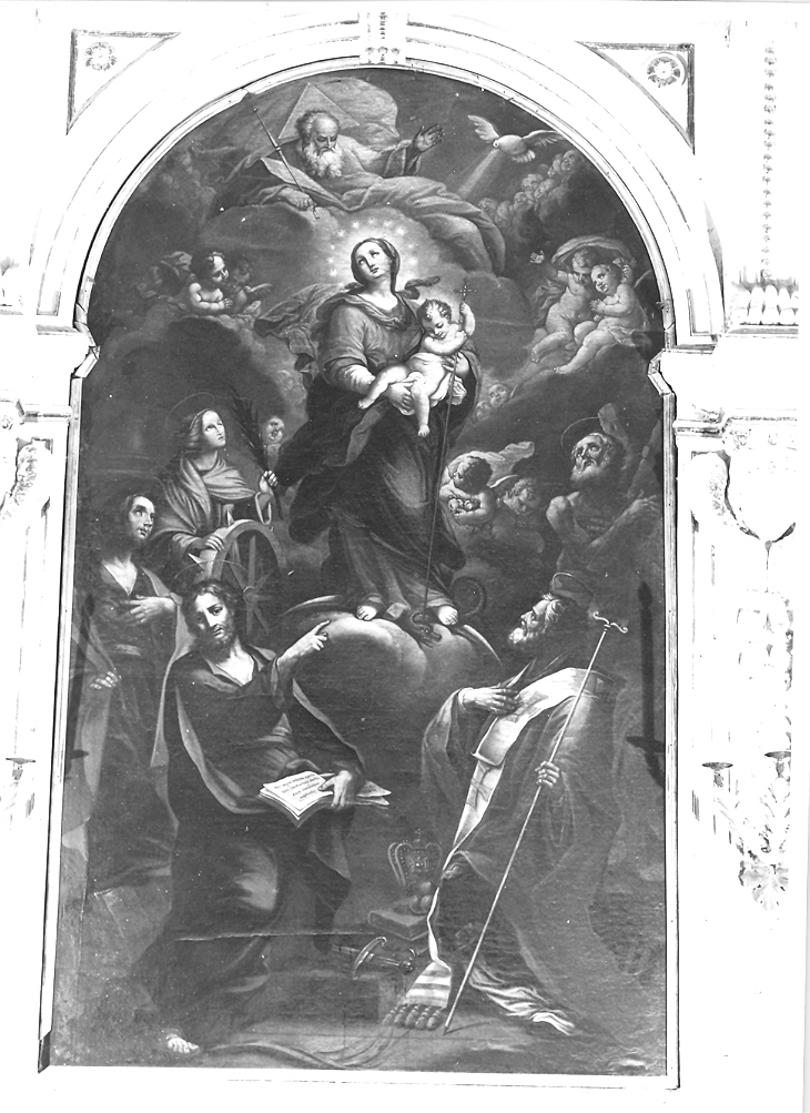 Madonna con Bambino e Santi (dipinto) di Ricci Filippo (sec. XVII)
