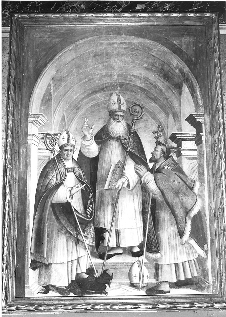Sant'Agostino (dipinto) di Pagani Vincenzo (attribuito) (sec. XVI)