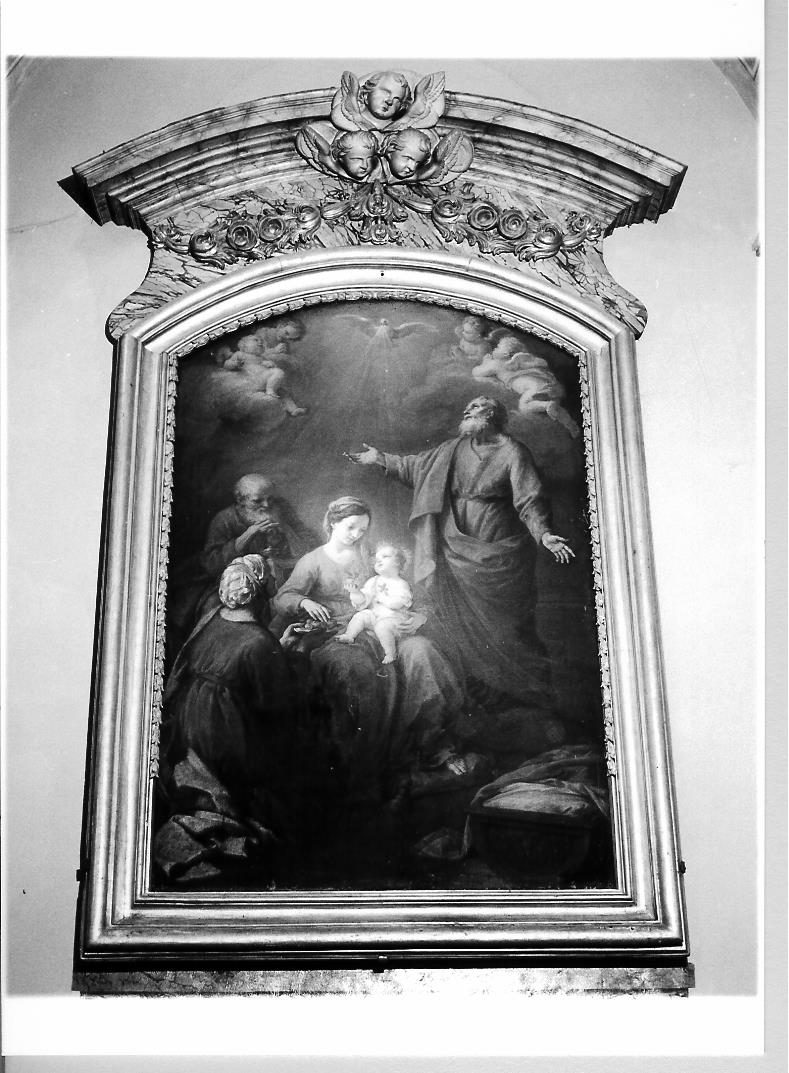 Sacra Famiglia con Sant'Anna e San Gioacchino (dipinto) di Ceccarini Sebastiano (sec. XVIII)