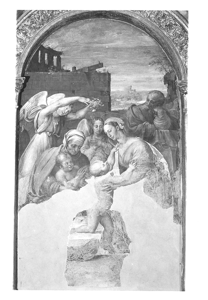 Sacra Famiglia (dipinto) di Genga Girolamo (sec. XVI)