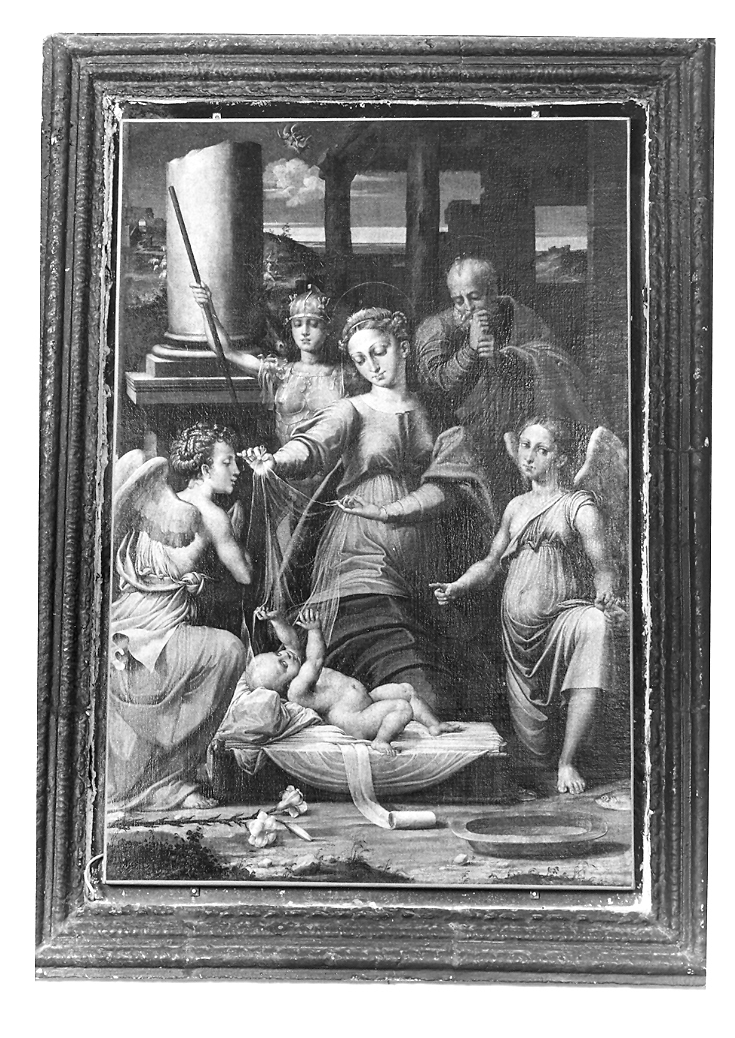 Madonna Del Velo, Madonna con Bambino (dipinto) di Raffaellino del Colle (sec. XVI)