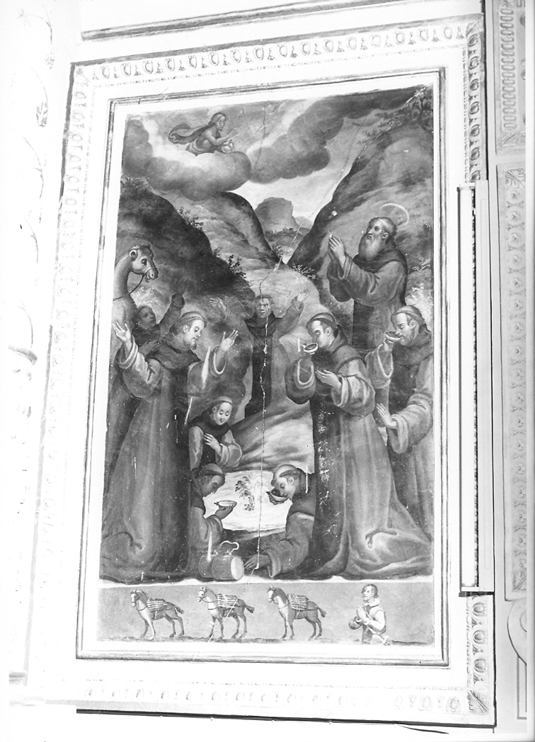 Sant'Antonio Abate riunisce gli eremiti della Tebaide (dipinto) di Malpiedi Domenico (sec. XVII)