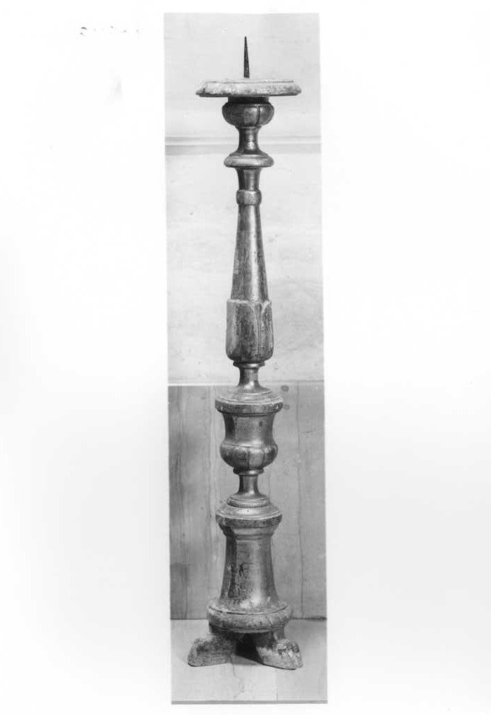 candeliere, serie - bottega marchigiana (fine/inizio secc. XIX/ XX)