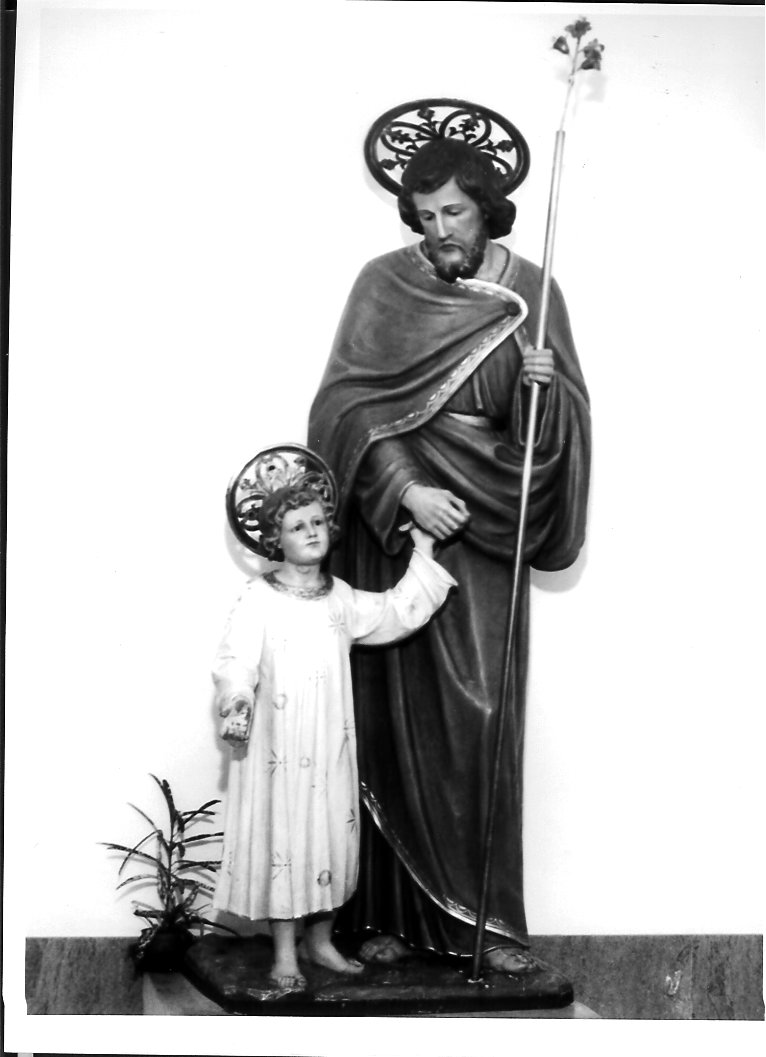 San Giuseppe e Gesù Bambino (scultura) - bottega marchigiana (secc. XIX/ XX)