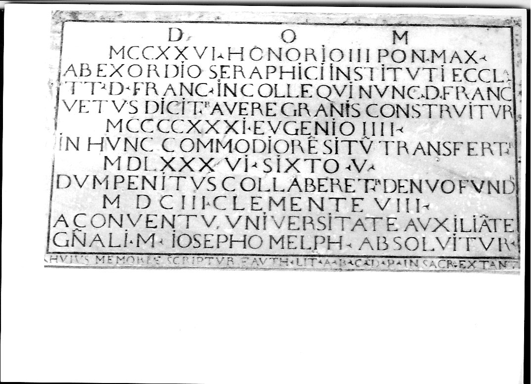 lapide commemorativa - bottega marchigiana (secc. XVII/ XVIII)