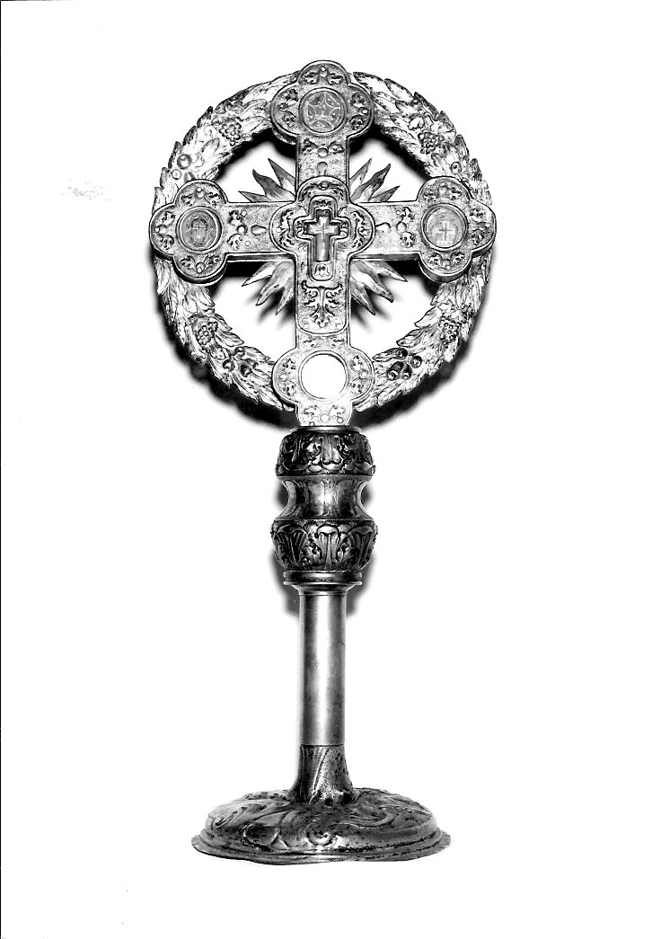 reliquiario - a croce - bottega marchigiana (sec. XVII)