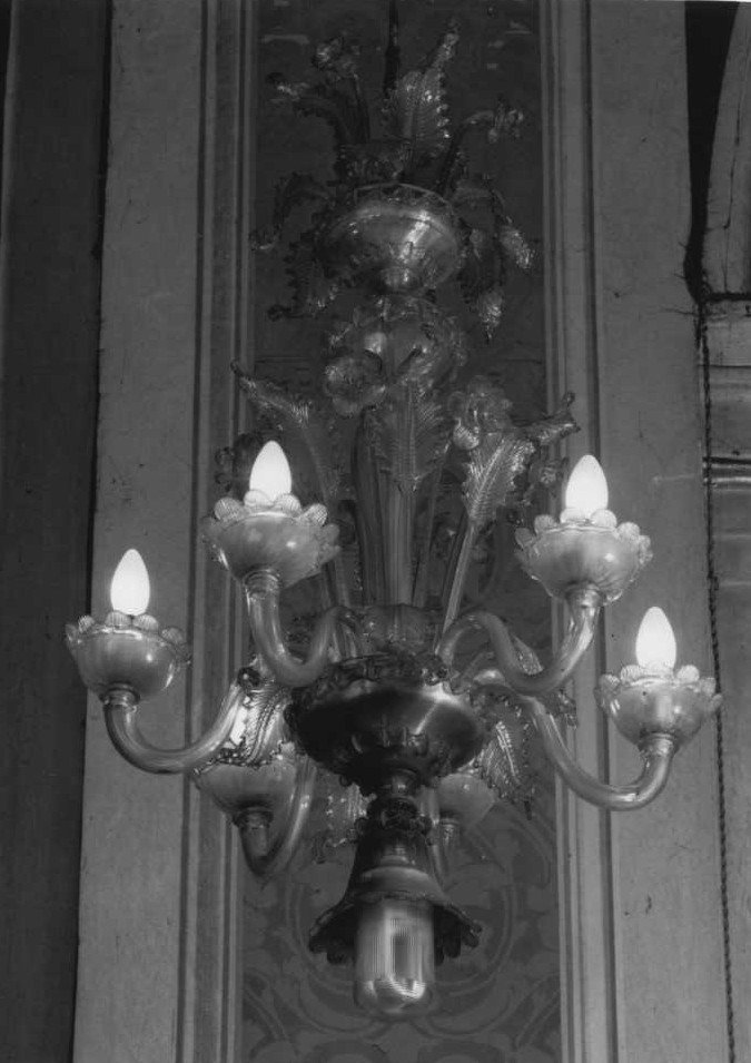 lampadario, serie - bottega veneta (ultimo quarto sec. XIX)