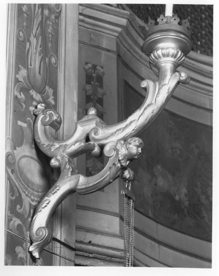 lampada - a muro, coppia - bottega marchigiana (fine/inizio secc. XIX/ XX)