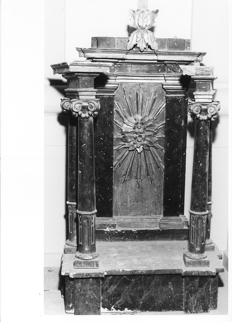 trono per esposizione eucaristica - bottega marchigiana (prima metà sec. XIX)
