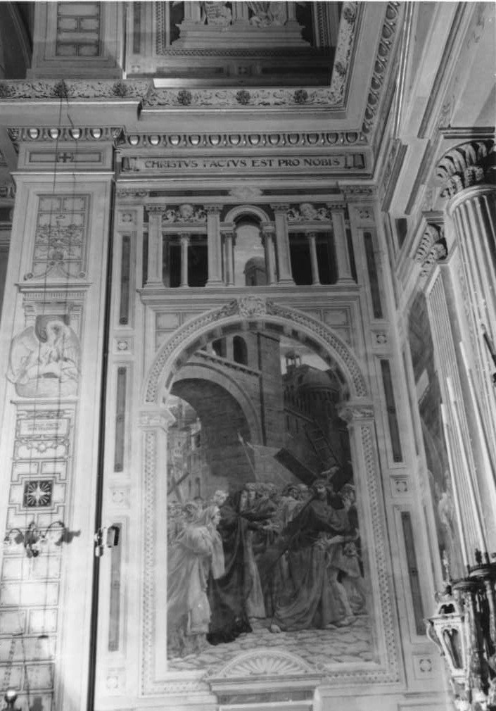 Cristo incontra la Madonna sulla via del Calvario (dipinto, ciclo) di Biagetti Biagio (inizio sec. XX)