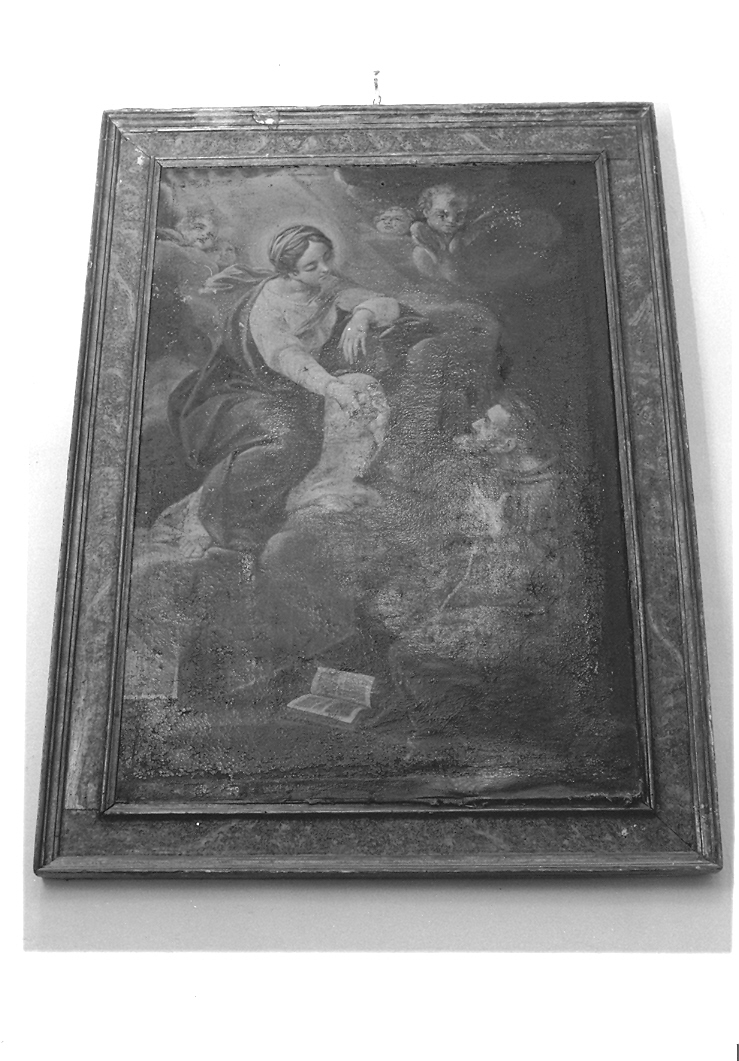Madonna e Santo francescano (dipinto) di Ferri Giovanni Francesco (metà sec. XVIII)