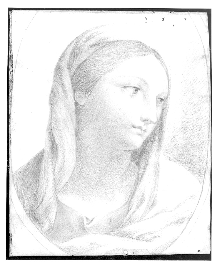 Madonna (disegno) di Salvi Giovanni Battista detto Sassoferrato (sec. XIX)
