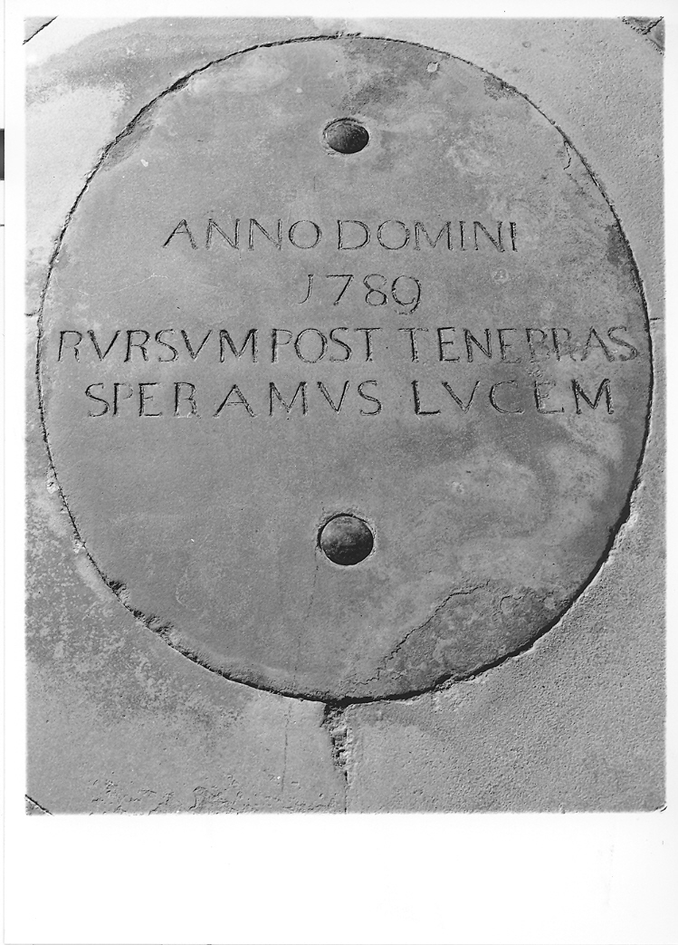 lastra tombale - ambito marchigiano (sec. XVIII)