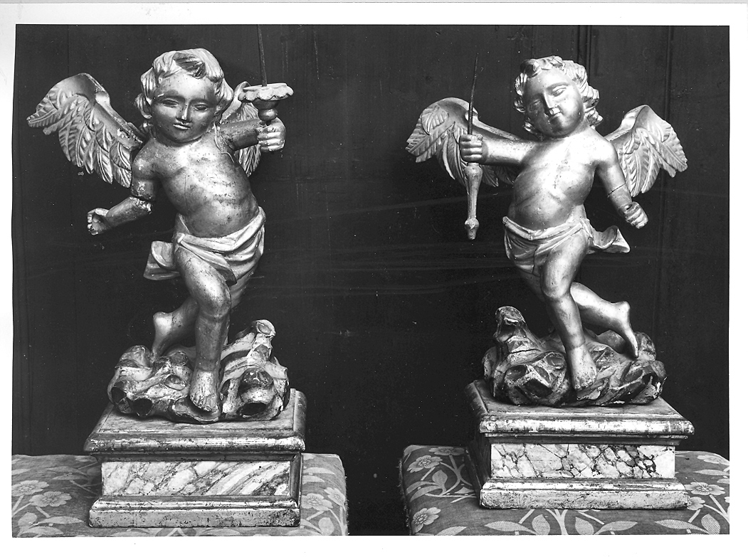 angelo (candelabro - a statuetta, coppia) - bottega marchigiana (sec. XIX)
