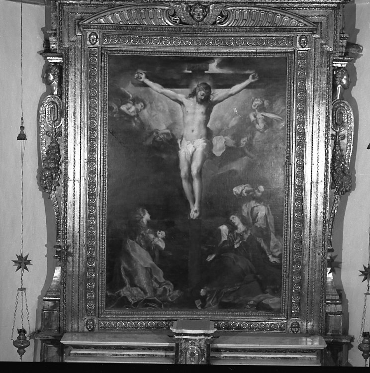 Cristo crocifisso con la Madonna, Santa Maria Maddalena, San Giovanni evangelista (dipinto) di Fiori Federico detto Barocci, Vitali Alessandro (secc. XVI/ XVII)