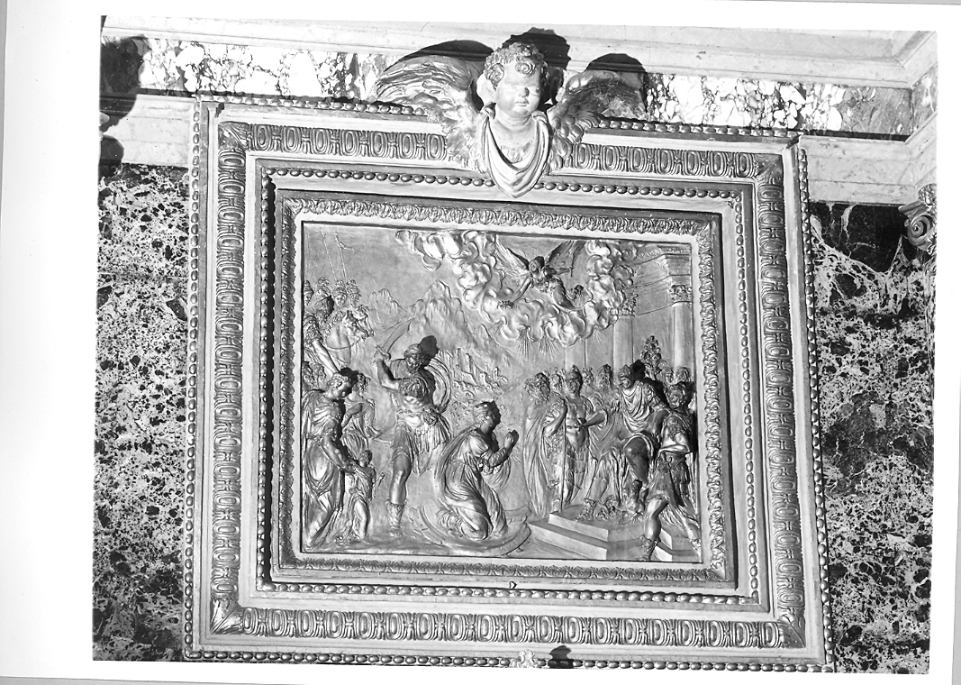 martirio di Santa Caterina d'Alessandria (rilievo) di Brandani Federico (seconda metà sec. XVI)