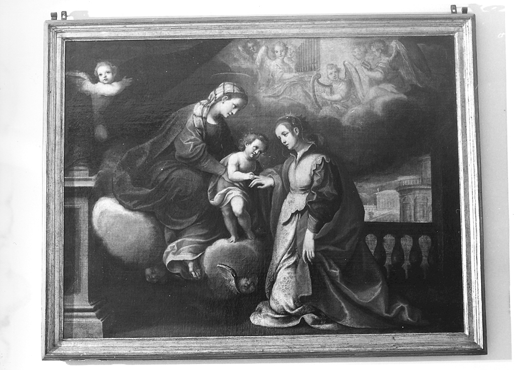matrimonio mistico di Santa Caterina d'Alessandria (dipinto) di Cialdieri Girolamo di Bartolomeo (attribuito) (sec. XVII)