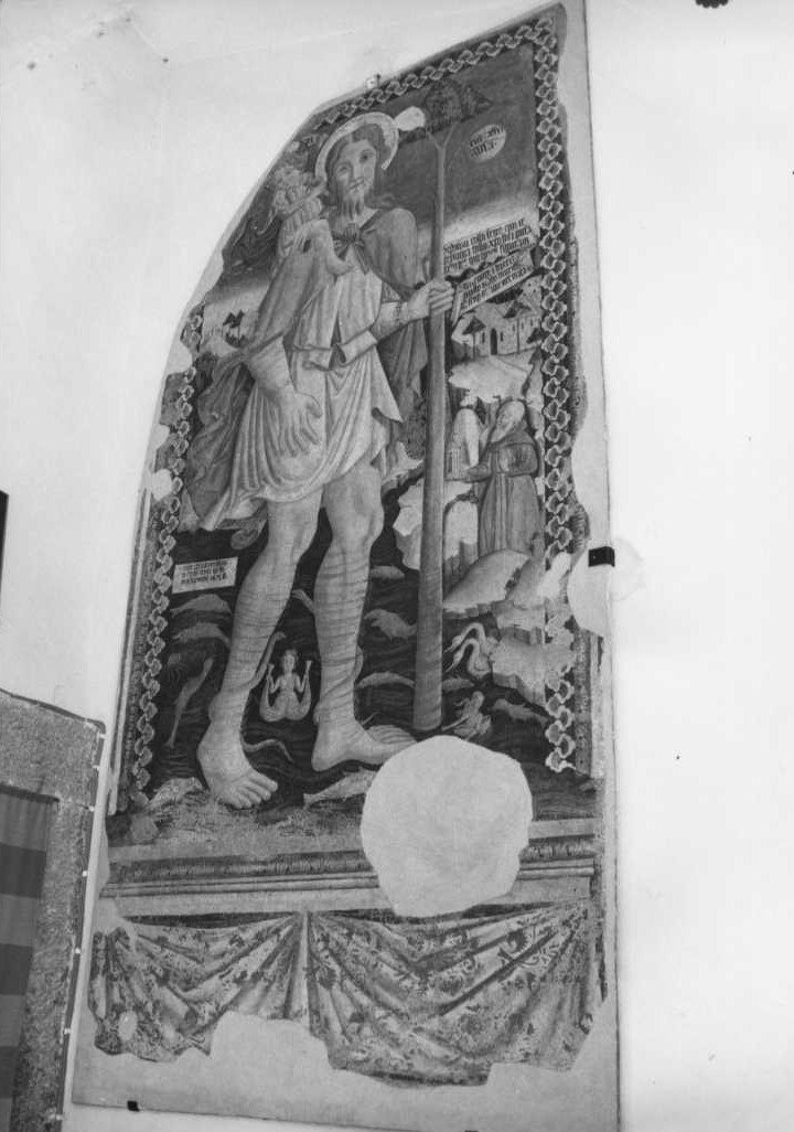 San Cristoforo (dipinto) di Paolo da Visso (cerchia) (sec. XV)