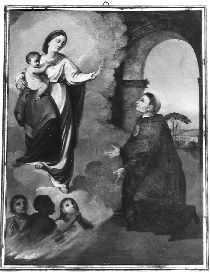 Madonna con Bambino e San Nicola da Tolentino (dipinto) - ambito marchigiano (seconda metà sec. XIX)