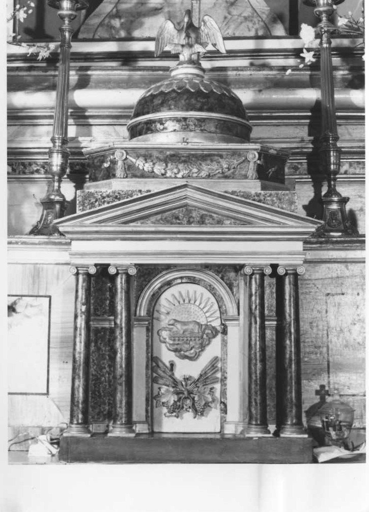 tabernacolo - a tempietto di Morelli Sante, Brinci Ariodante (sec. XIX)