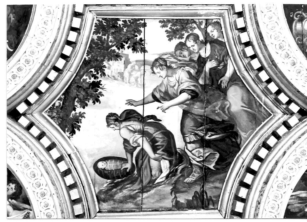 Mosè salvato dalle acque (dipinto) di Sarti Antonino (sec. XVII)