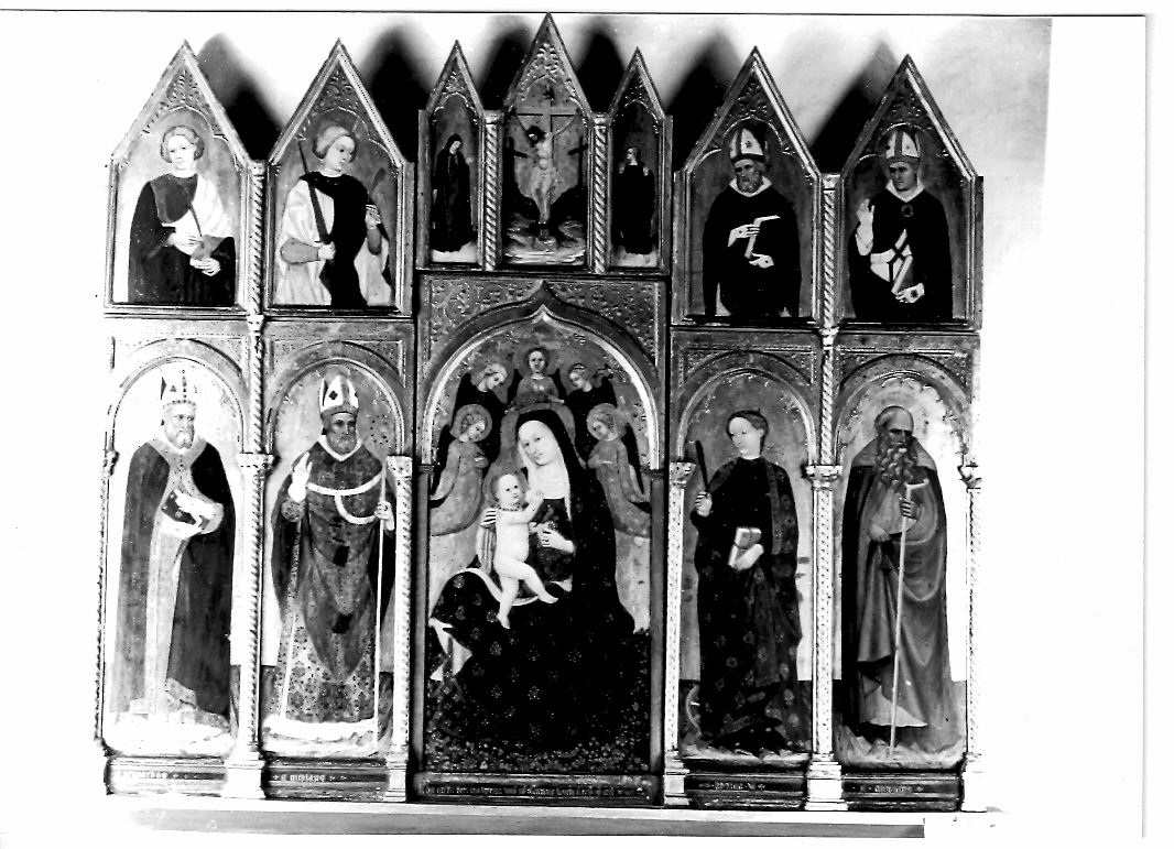 Madonna con Bambino e Santi (polittico) di Pietro di Domenico da Montepulciano (attribuito) (sec. XV)