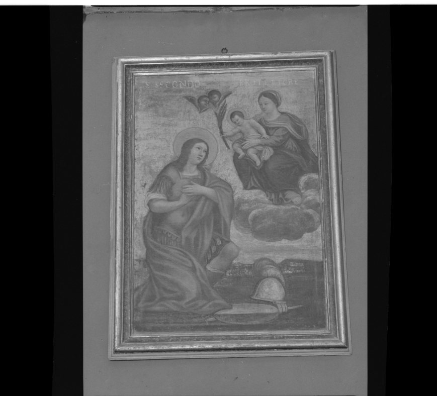 Madonna con Bambino e San Secondo (dipinto) - ambito marchigiano (sec. XVII)