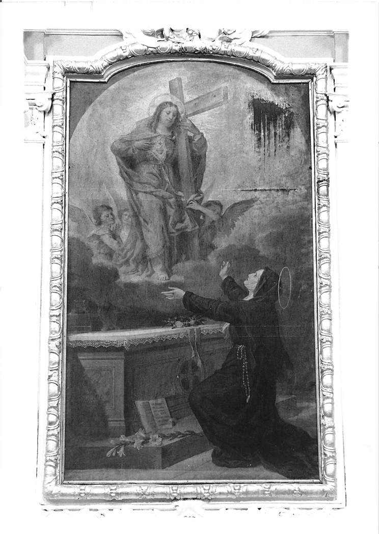 Sacro Cuore di Gesù e Santa Margherita Maria Alacoque (dipinto) - ambito italiano (sec. XVIII)