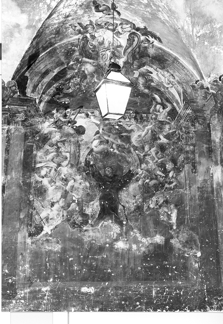 San Nicola da Tolentino rapito in estasi tra angeli musicanti (dipinto, ciclo) di Anastasi Giovanni (fine/inizio secc. XVII/ XVIII)