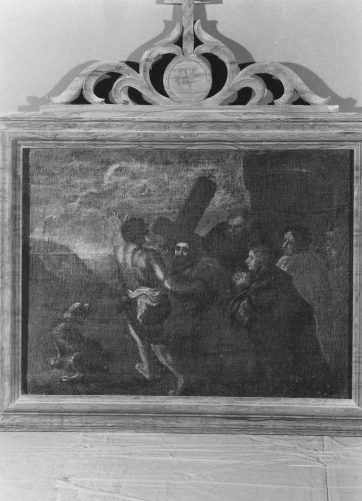 stazione IV: Gesù incontra la Madonna (Via Crucis, elemento d'insieme) - ambito marchigiano (seconda metà sec. XVIII)