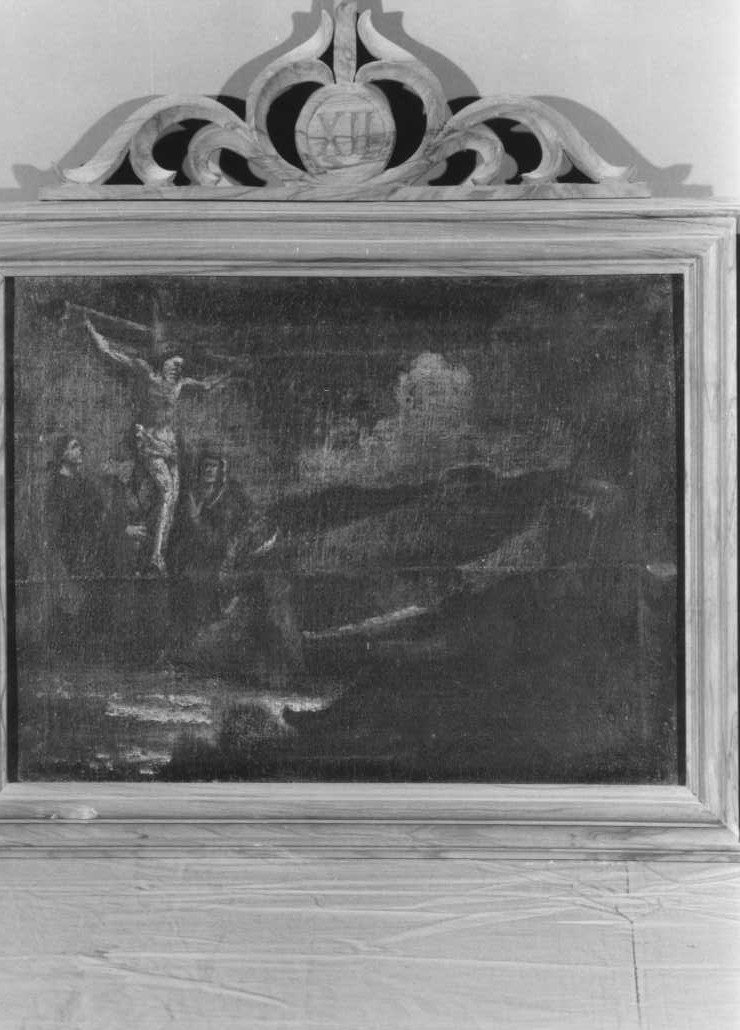 stazione XII: Gesù innalzato e morto in croce (Via Crucis, elemento d'insieme) - ambito marchigiano (seconda metà sec. XVIII)