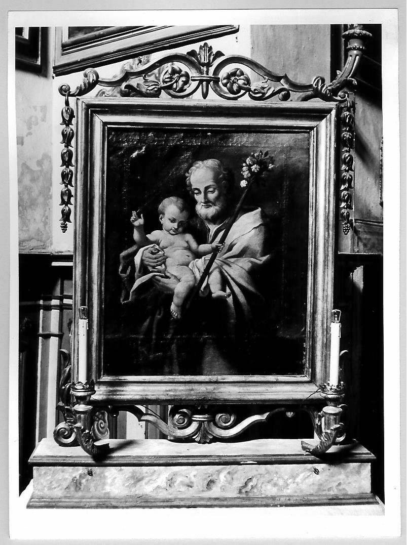 San Giuseppe con Bambino (dipinto) di Dolci Michelangelo (sec. XVIII)