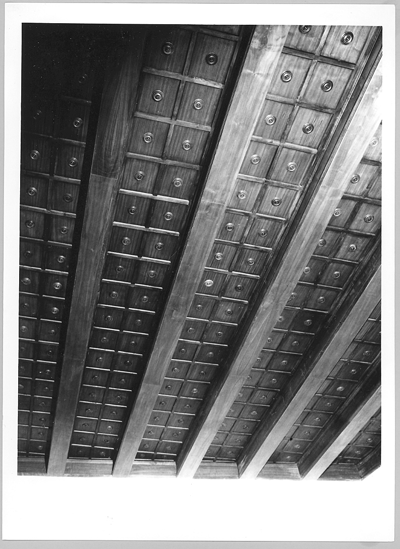 soffitto a cassettoni - bottega marchigiana (seconda metà sec. XX)