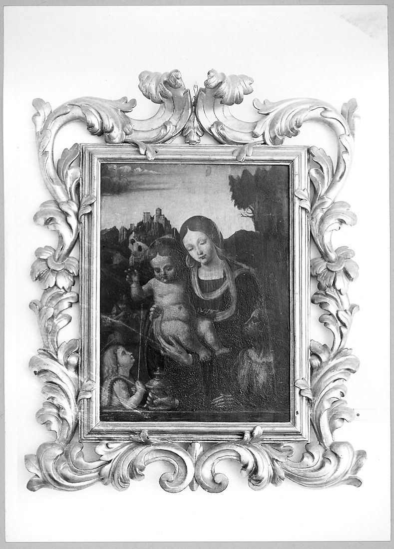 Madonna con Bambino e San Giovannino (dipinto) - ambito marchigiano (sec. XVI)