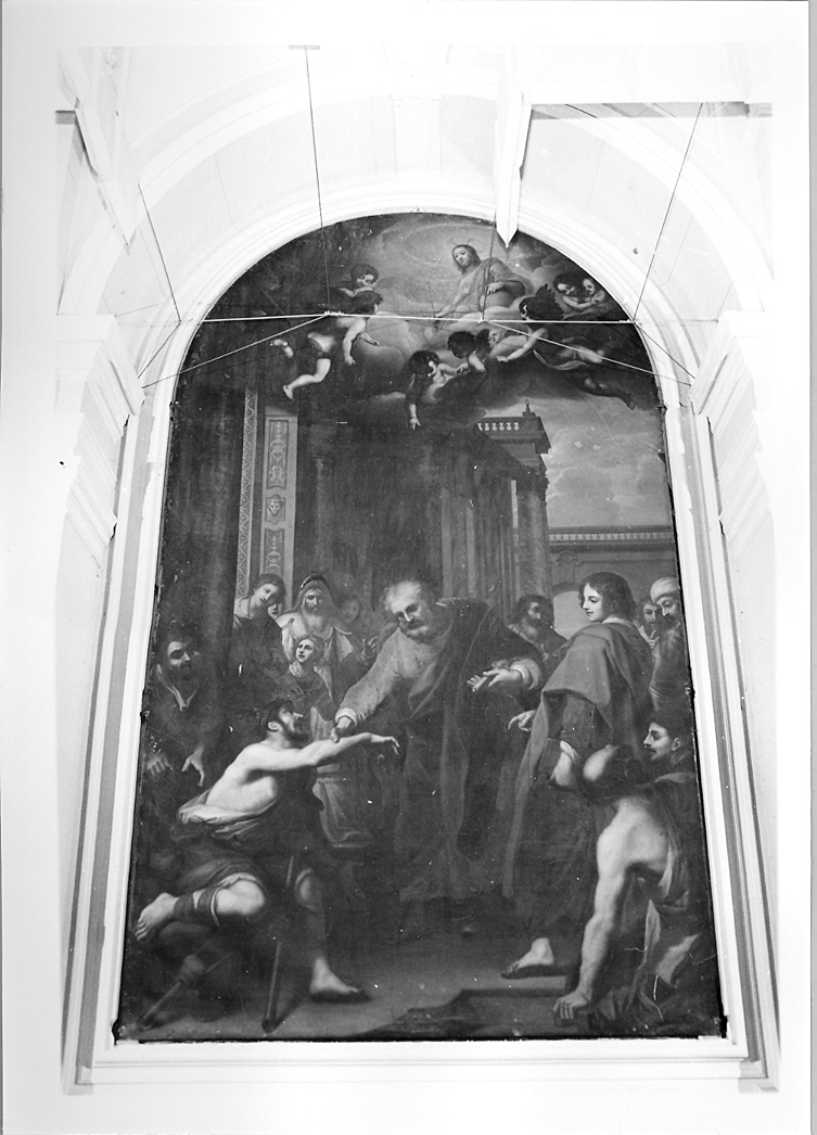 San Pietro risana lo storpio (dipinto) di Campiglia Giovanni Domenico (sec. XVIII)