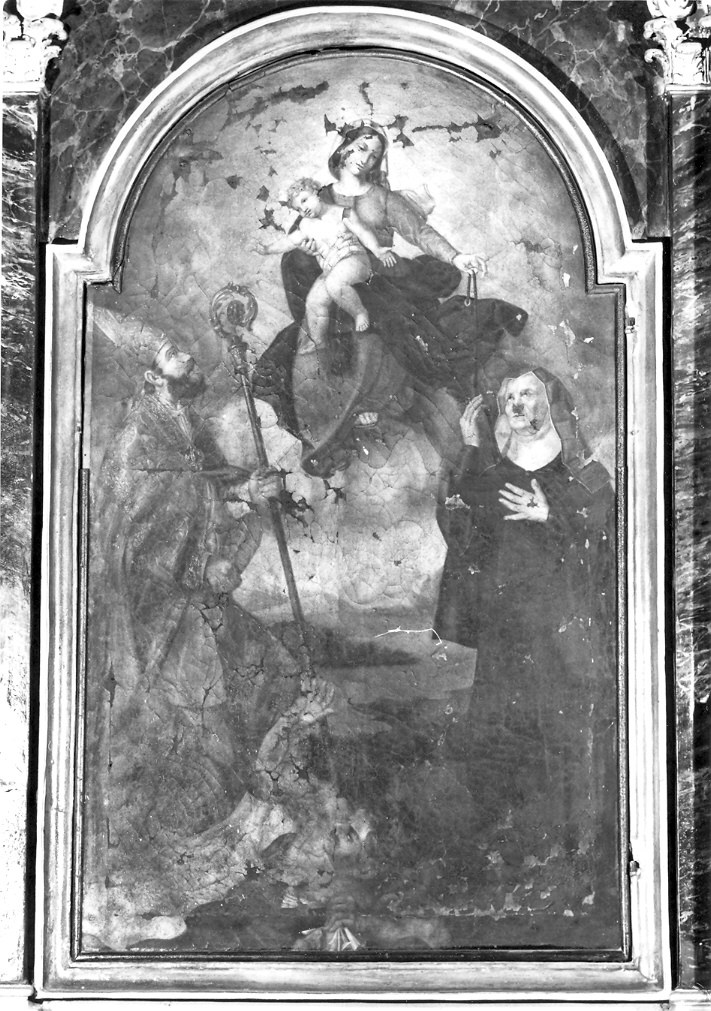 Madonna della Cintura, Madonna con Bambino e Santi (dipinto) di Magistris Simone de (attribuito) (seconda metà sec. XVI)